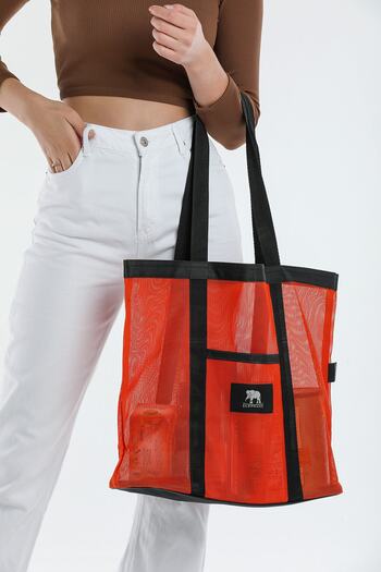 ELEPHANT ÇANTA Orange Mesh Beach Bag