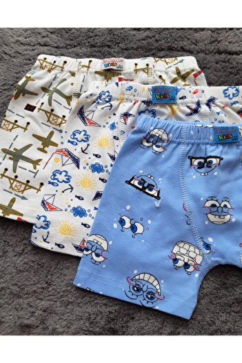 Namaldı Erkek Çocuk Desenli 3 Lü Boxer