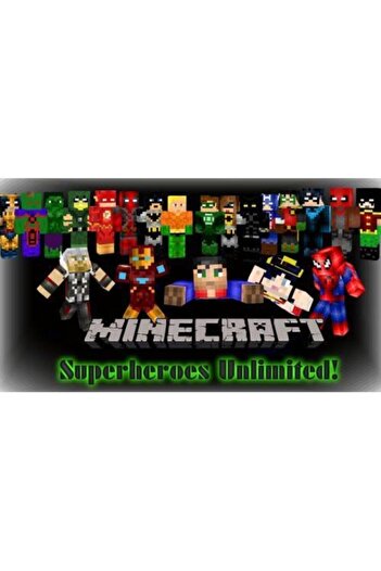MINECRAFT Süper Kahramanlar 6 Lı Figür Set Süperman, Batman, Steve 6 Figür Ve Aksesuarlı 12 Parça