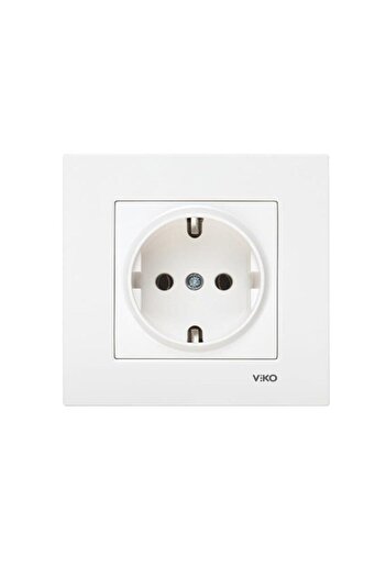 VİKO Karre Grounded Socket White