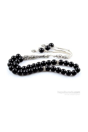 RD EKOAVM Diamond Cut Onyx Stone Rosary 8x8mm