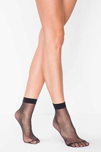 Penti Women's Black Fit 15 Denier Shiny Socks 6 Pack