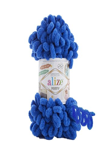 Alize Subebek 5 τεμάχια Puffy Saks Μπλε πλεξούδα νήμα - Χρώμα:141