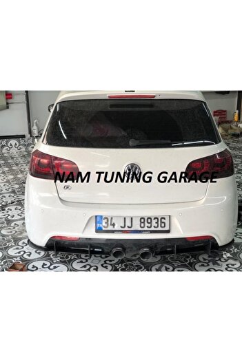 NamTuning Golf 6 R Difüzör Flap 6 Parça Plastik Mat Siyah