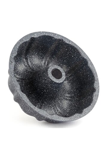 ThermoAD Granit Döküm Kek Kalıbı Klasik Kek Kalıbı 24 Cm Gri