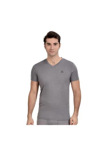 Woolnat Merino Wool V-Neck Short Sleeve Men's T-Shirt