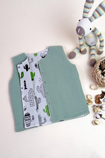 la mure baby 100% Organic Muslin Baby & Kids Vest Two-Way