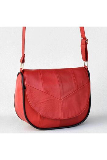 NahitaTyana Women's Red Genuine Leather Daily Women's Shoulder Bag
