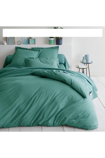 makiteks Green Double Duvet Cover and Pillowcase Set with Hundred Percent Cotton - 200x220 2*(50X70)