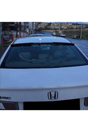 OLED GARAJ Honda Civic İçin Uyumlu FB7 Cam Üstü Spoiler Yay Yarasa Model Piano Black