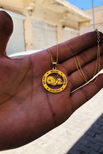 Redstone Store Yeni Doğan Bebek Gümüş Kolye