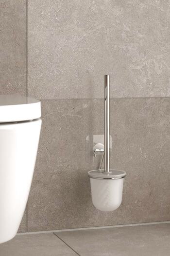 Teknotel Adhesive Stainless Toilet Brush Chrome St195