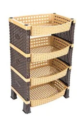 Violet Rattan 4'lü Eko Sebzelik Koyukahve