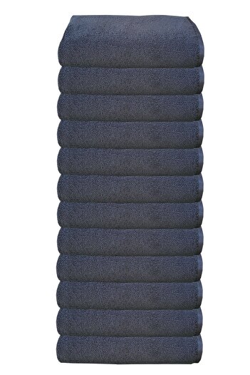 Elmira Textile 12-пакетний набір мікрофібрових рушників для обличчя, рук та волосся, що не залишають фарби, 50x90, сірий