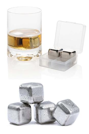 Binbirreyon Steel Ice Cube 4 Pieces Stainless 304 Steel Ice Cubes Ra585