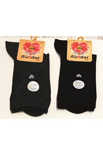 Dündar Plus 2'lü Antrasit Siyah Dikişsiz Micro Modal Soft Yıkama Kokulu Soket Çorap 36-39