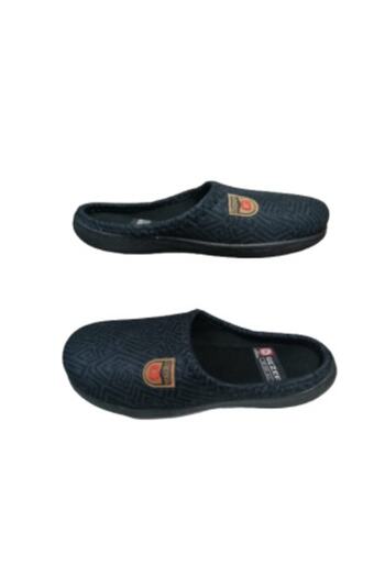 GEZER Gz298-020 Men's Black Striped Daily Indoor Slippers