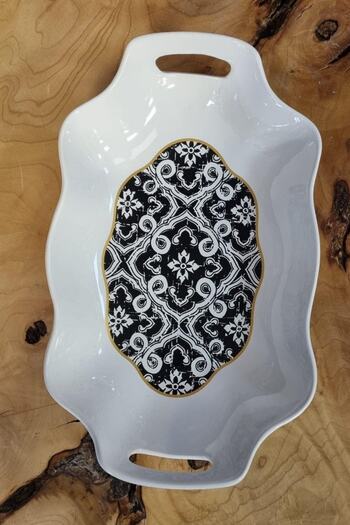 SERAMİKCİ Black Spiral Gondola Plate
