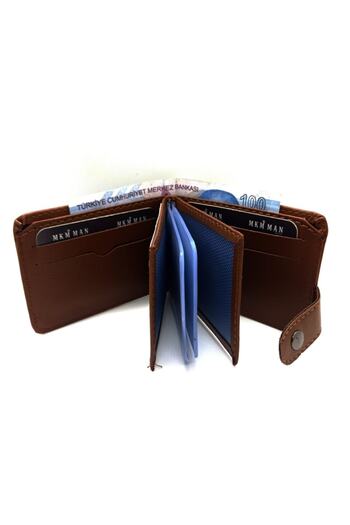 MKM MAN Men's Tan Card Holder and Wallet