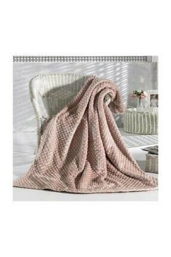 Merinos Single Pearl Bud Blanket - Cappuccino