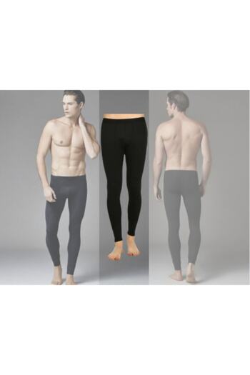 Ankaflex Tutku Men's Winter Tights Thin And Warm Bottom Soft Underwear Thermal Underwear Tights Black