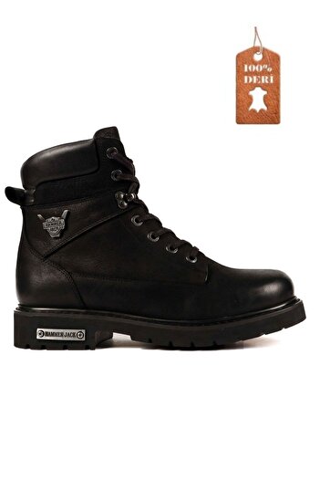 Hammer Jack 18501 Ανδρικές μαύρες μπότες Nubuck Washed
