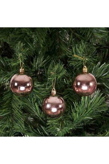 Kikajoy Christmas Tree Decoration Balls 6 Pieces Bronze