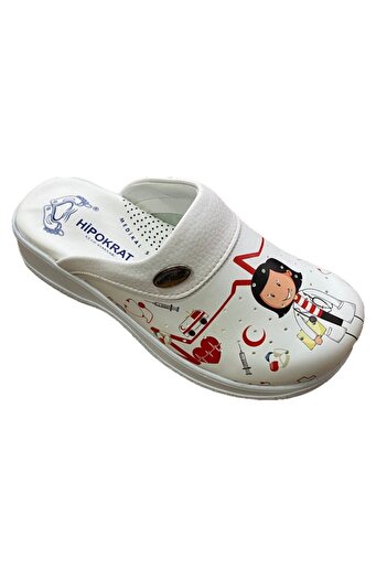 Hipokrat Medikal Sabo Tocuri scurte (1-4 cm) Hipokrat alb cu model Hemşie Asistentă/doctor Sabo cu model Tocuri subțiri alb