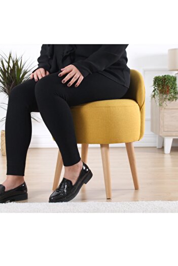 Lorencehome Corvile Puf - Sarı