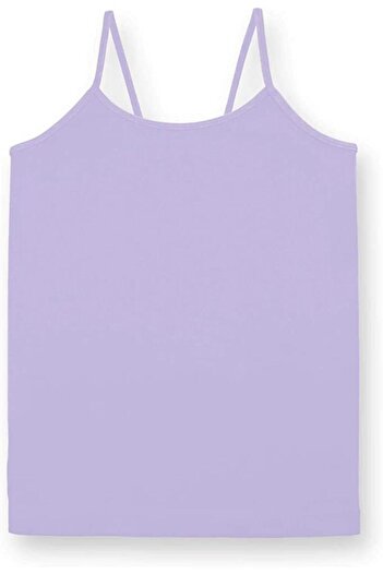 Shopiolog Girl's Cotton Rope Strap Lilac Undershirt 6 Pieces