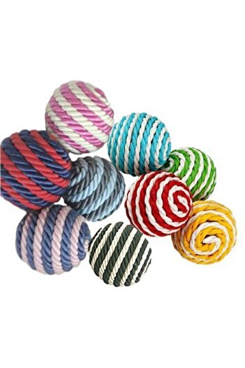 TİNEKE Rope Wrap Colored Cat Play Ball 4 Cm (1 Piece) Cat Toy