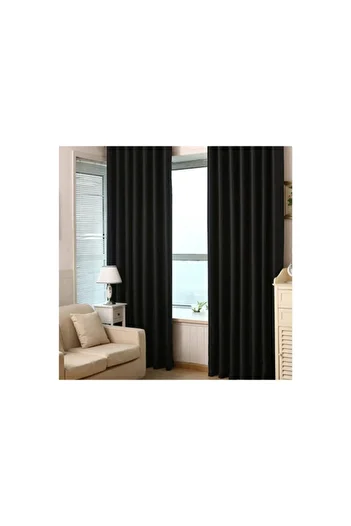Brillant Blackout Blackout Sunshade Curtain Without Pleats Black Lcrblck 100x200 cm