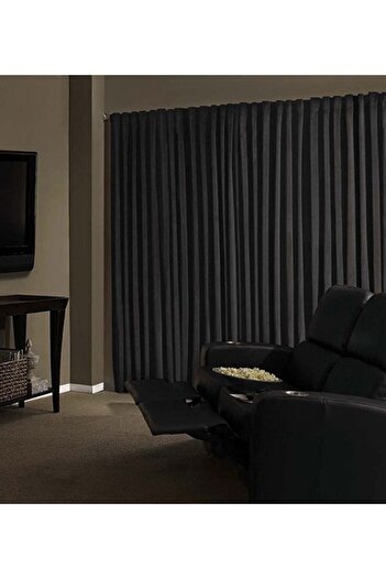 Brillant Blackout Blackout Sunshade Curtain Without Pleats Black Lcrblck 100x200 cm