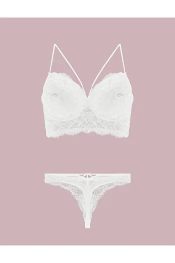 Nurteks Women's Burgundy Non-Paper Bra and String Set