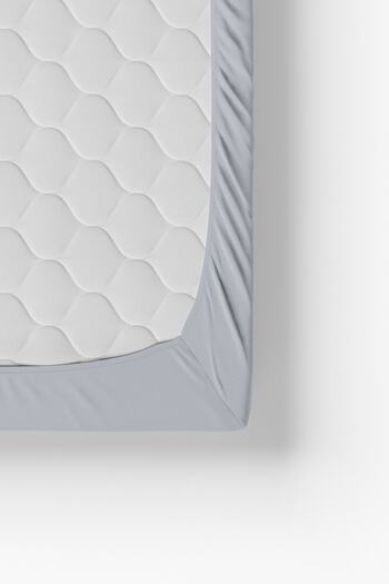 Anemons Single Combed Cotton Elastic Sheet - Gray