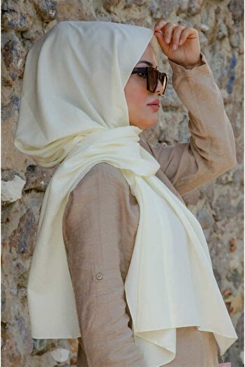 Levidor Women's Ecru Cotton Cazz Shawl