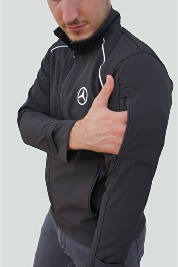 Uniprom Mercedes Παλτό Softshell Μοντέλο Lycra Μαύρο