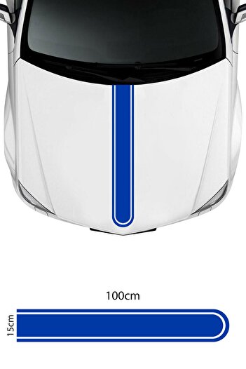 Dijitonline Autocolant pentru bandă pentru capotă - Autocolant pentru capotă - Autocolant pentru vehicul 100cm X 15 Cm