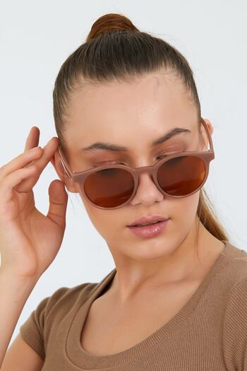 Nilu Moda Brown Unisex Sunglasses