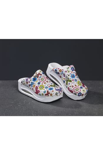 20tasarımterlik Women's White Butterfly Patterned Orthopedic Airmax Sabo Slippers