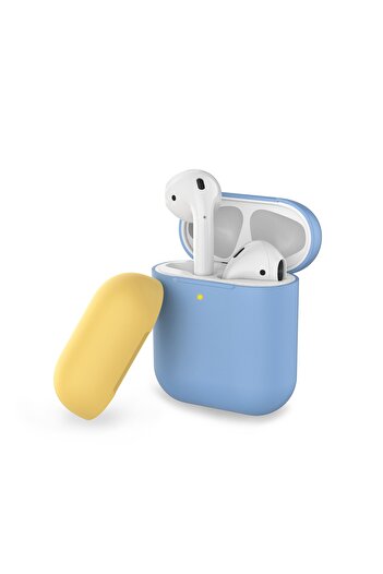 Mcstorey Airpods Kılıf 1-2 Nesil Kulaklık Kılıfı Mat Silikon Case Yedek Kapak Hediyeli Pt-38 Ile Uyumlu