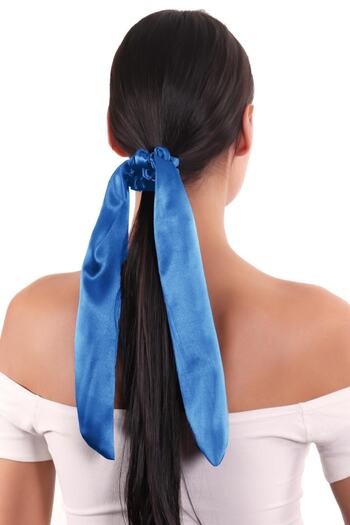 hahai accessories Catarama pentru scrunchie din satin model cu panglica lunga Hahai