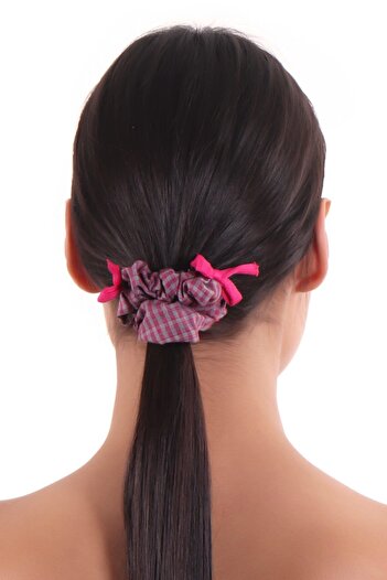 hahai accessories Hahai Women's Gingham Scrunchie Buckle