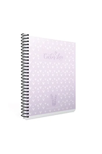 Gıpta 80 ورقة A4 Cactus Love Spiral Offset غطاء بلاستيكي دفتر ملاحظات مربعات 4418