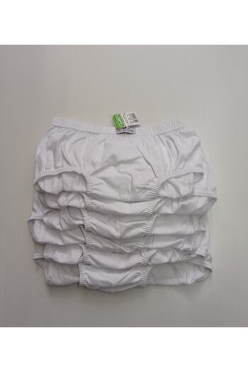 İki Yıldız Boy's White Combed Cotton Panties