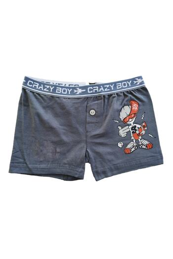 Tutku Erkek Çocuk Mavi Renkli Baskılı Pamuklu Elastan Düğmeli 6lı Paket  Boxer Kilot
