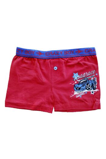 Tutku Erkek Çocuk Mavi Renkli Baskılı Pamuklu Elastan Düğmeli 6lı Paket  Boxer Kilot