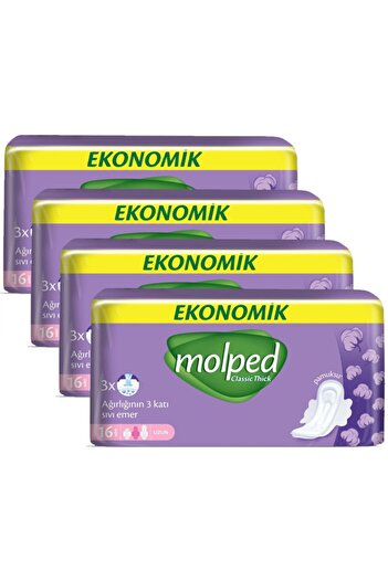 Molped Thick Sanitary Pad Long 16x4 Pack