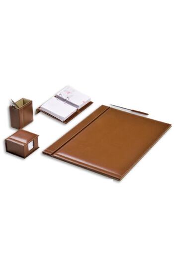 Gıpta Desk Mat Set 5 Pieces Solid Plain Tan 7135