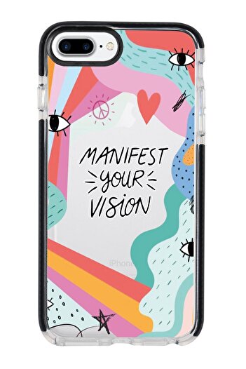 mooodcase iPhone 8 Plus Manifest Your Vision Candy Bumper Silicone Phone Case